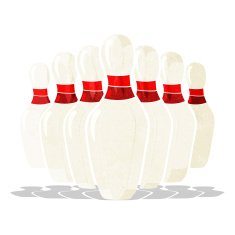 Cartoon Bowling Pins N14