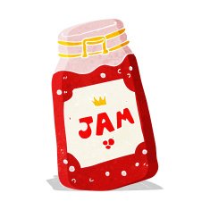 cartoon jar of jam N18