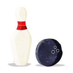 Ten pin bowling cartoon N17 free image download