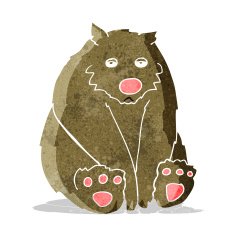 cartoon sad bear N5