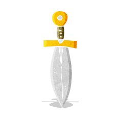 cartoon old dagger N10