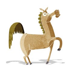 Funny cartoon horse N17