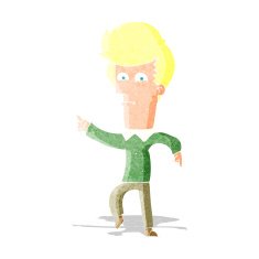 Cartoon Man Pointing N309