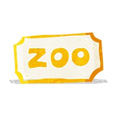 Cartoon Zoo Sign N25