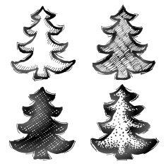 Hand Drawn Christmas Tree N4