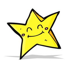 cartoon happy star character N27