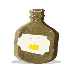 cartoon old whiskey bottle N21