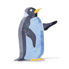 Cartoon penguin N134