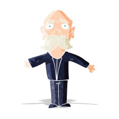 cartoon disapointed old man N4