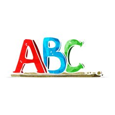 cartoon ABC letters N31