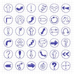 Doodle arrow buttons N4