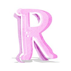 Cartoon Letter R N24