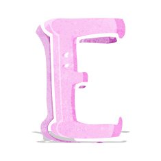 cartoon letter e N21