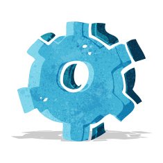 cartoon cog symbol N14