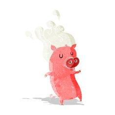 Smelly cartoon pig N2 free image download