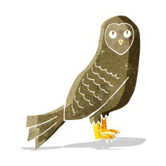 Cartoon Owl N236