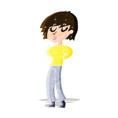 cartoon woman whistling N12