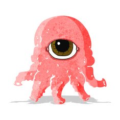 cartoon alien head N15