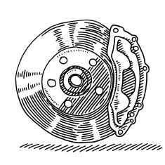 Car Part Brake Disc Drawing free image download