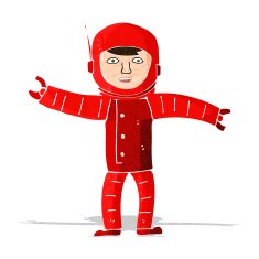 cartoon space man N48