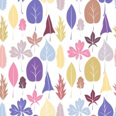 vector seamless pattern with leaves N7