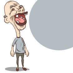 old man cartoon Laugh