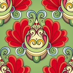 Seamless Ornate Pattern (Vector) Hand Drawn Texture N126