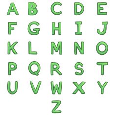 Vector Set of Letters Alphabet ABC N6