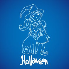 Children dressed to celebrate Halloween