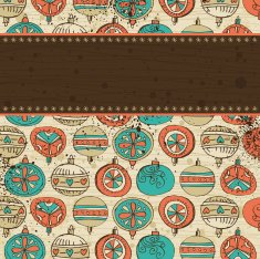 beige background with christmas balls N3