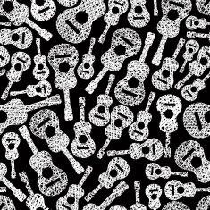Classic acoustic guitars music theme seamless background