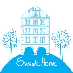 Doodle style house