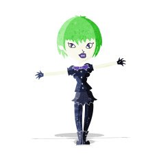 Cartoon Vampire Girl N365