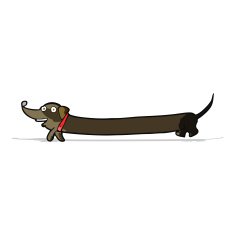 Cartoon Dachshund N16