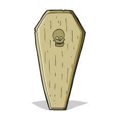 spooky cartoon coffin N27