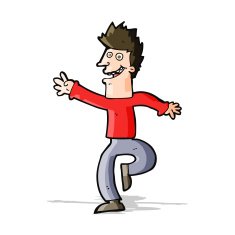 cartoon happy man N748