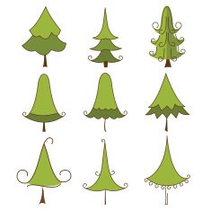 Set of Christmas Trees N2
