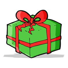 cartoon christmas present N92