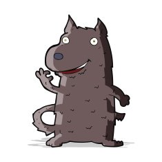 cartoon happy dog N123