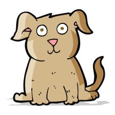cartoon happy dog N125