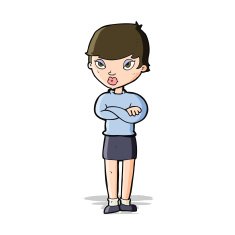 cartoon annoyed woman N286