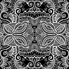 Abstract background ethnic floral and geometric ornament seamless texture detailed