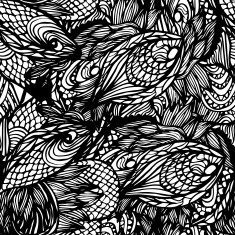 Abstract seamless hand-drawn pattern N67