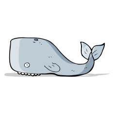 Cartoon Whale N140