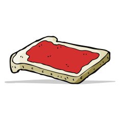 cartoon jam on toast N12