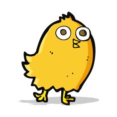 cartoon happy bird N52
