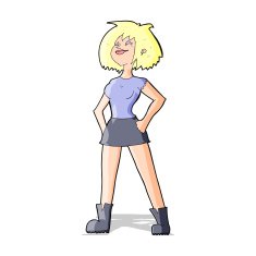 cartoon capable woman N14