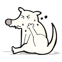 Cartoon Dog Scratching N15