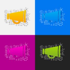 Drawing business formulas megaphone N37