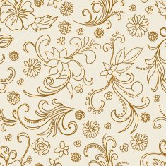 Seamless background - ornate flowers